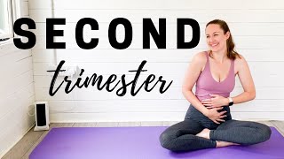 Prenatal Yoga Flow for the Second Trimester  15 Minute Full Body Pregnancy Yoga Flow [upl. by Rednaeel]