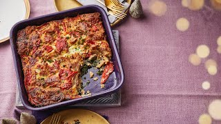 Nigellas Christmas Breakfast Strata  Ocado [upl. by Aihcrop]