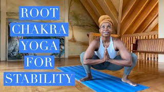 🔴 20 Minute Root Chakra Yoga For Stability  Yoga by Biola [upl. by Lisbeth]