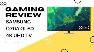 Samsung Q70A QLED TV  GAMING Review [upl. by Acirahs309]