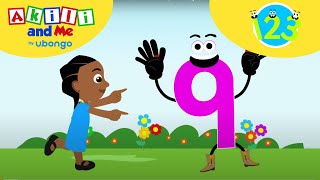 Count to NUMBER 9 Counting Numbers for kids  Akili and Me  Learning videos for toddlers [upl. by Acirahs]