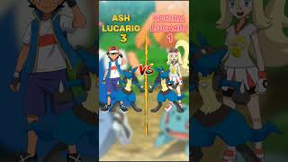 Ash Lucario😈 VS Korrina Lucari🔥  pokemon pikachu shots ash [upl. by Aizitel726]