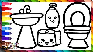 Disegnare E Colorare Un Bagno 🚽🧻💦🧼🚰🌈 Disegni Per Bambini [upl. by Ecirpak785]