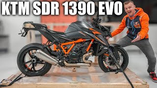 2024 KTM 1390 SUPER DUKE R EVO Unboxing  Exhaust Sound amp Wheelie [upl. by Kieran]