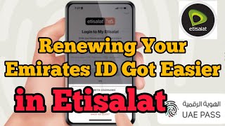 How to renew Etisalat sim card with UAE PASS  UAE PASS se Etisalat ki sim kaise renew kare [upl. by Anileve]