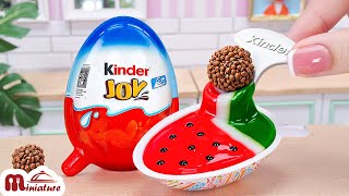 So Yummy Miniature Watermelon Kinder Jelly Recipe  ASMR Cooking Mini Food [upl. by Yand]