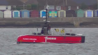 USV FUGRO KWILENA outbound from shotley marina 6922 [upl. by Marian353]