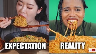 mukbang EXPECTATIONS vs REALITY [upl. by Eimarej532]