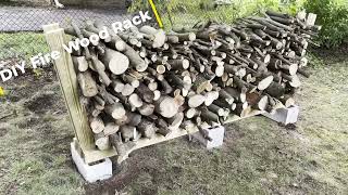 DIY Firewood Rack Simple amp Sturdy Firewood Storage Solution [upl. by Nosa]