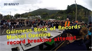 2018 Guinness Book of Records Mussel Opening record breaking attempt [upl. by Beghtol]