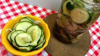 EASY BREAD amp BUTTER ZUCCHINI QUICKLES ZUCCHINI REFRIGERATOR PICKLES [upl. by Akkimat]