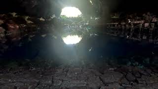 Lanzarote May 2024  Jameos del Agua looking straight through the cave and water [upl. by Salchunas]