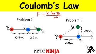 Coulombs Law Problems [upl. by Susy692]