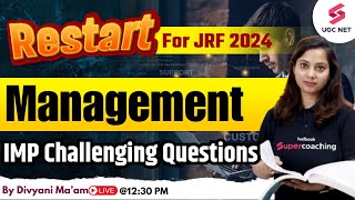 UGC NET 2024 Management Preparation  Management Imp Challenging Questions  Divyani Maam [upl. by Neelrahc]