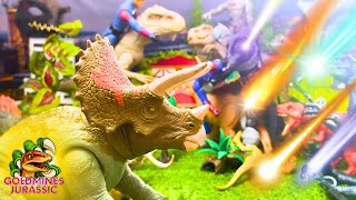 Goldmines Jurassic Dinosaur Surprise Scorpios Rex TRex Zombie Triceratops Sinoceratops amp More [upl. by Yrruc]