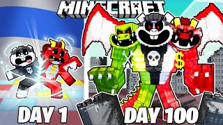 I Survived 100 Days as NIGHTMARE CRITTERS in Minecraft [upl. by Elaina]