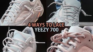 4 NEW WAYS TO LACE YEEZY 700s Featuring Yeezy 700 Inertia With On Feet [upl. by Phyllys24]