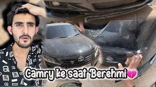 CAMRY ka bura haal hogaya 😓meri pura din lag gaya sahe  krwane mai VLOG babarsheikh vlog [upl. by Ellinnet]