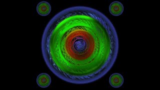 Clockwise in Counterclockwise Dark Rainbow Circles Motion Graphic Art TV Screensaver [upl. by Ised]