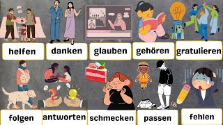 Die 10 Verben mit Dativ und mit Beispielen A1 amp A2 Useful German Dative Verbs for A1amp A2 Level [upl. by Tarrant]