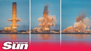 Longannet power station Scotland’s last remaining coalfired plant DEMOLISHED [upl. by Cuthbert]