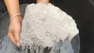 Asmr Super soft dusty pure cement with white concrete water 💦 crumbling [upl. by Henryk]