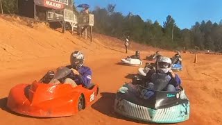 Rented the track at HORSEPOWER PARK Morganton NC family race box stock amp 196cc clone gokart race [upl. by Lekcar]