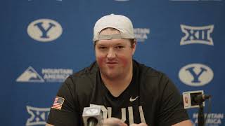 Connor Pay  BYU Football  Postgame  Arizona State  November 23 2024 [upl. by Maurits]