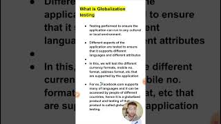 What is Globalization Testing  1 min  Software Testing Shorts 92 [upl. by Sivahc]