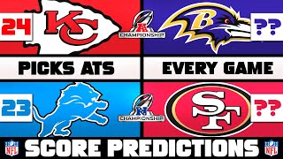 NFL Playoff Score Predictions amp Picks Against The Spread 2024 NFL Conference Championship Picks [upl. by Aibar]