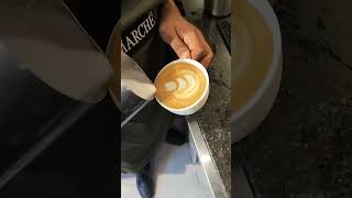 Latte art leaf latte art  hot coffee  latte coffee [upl. by Ger]