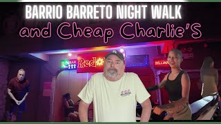 Subic Bay Barrio Barretto Night Walk with a visit at Cheap Charlies Bar nightlife philippines [upl. by Gnouhk783]