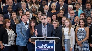 Quebec Conservatives release platform  Quebec Election [upl. by Uaerraj]