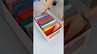 Wardrobe Clothes Organizer  Foldable Fabric Drawer Organizers Dividers for Clothing shorts [upl. by Eladnor]