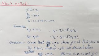 Eulers method example  Eulers method in Numerical method [upl. by Wall510]