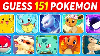 WHOS THAT POKÉMON 🧠⚡ Guess 151 Pokemon Gen 1 ✅ [upl. by Uis]