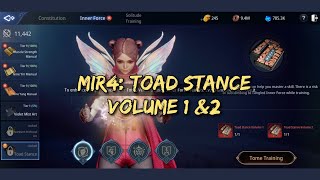 MIR4 Evermoon Clans Tome Toad Stance  Volume 1 amp 2 [upl. by Aznofla]