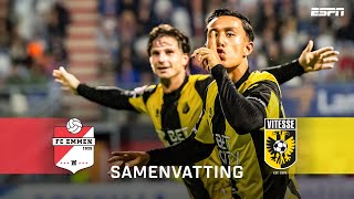 DOELPUNTENREGEN en BLOEDSTOLLENDE SLOTFASE in Emmen🥵  Samenvatting FC Emmen  Vitesse [upl. by Aztiraj728]