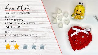 Tutorial sacchetto profuma cassetti a forma di cuore quotAffectusquot [upl. by Enyawed197]