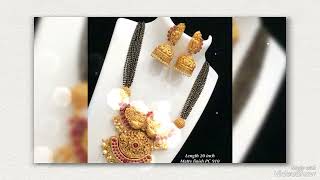 🙏Fashion trendy jewellery black beaded chains collection jewellery latest models [upl. by Ylloj698]