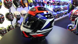 Arai Quantic Mark Motorcycle Helmet RedBlue [upl. by Arocahs]