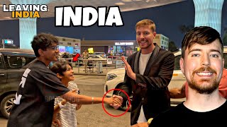 MrBeast in india  Leaving India  Respect Moment with Indian Fans at Mumbai Airport MrBeast [upl. by Eintroc95]