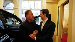 Arnold Schwarzenegger meets Austrian chancellor for talks ahead of climate change summit [upl. by Annayar]