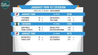 South Metropolitan CA  Senior Men 1st Grade  Rd11  Jandakot Park v Cockburn  Day 2 [upl. by Arvind]