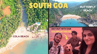 Exploring South Goas Cola Beach and ButterFly Beach with our Golden Retriever [upl. by Butcher]