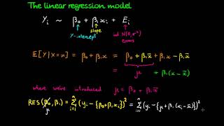 Deriving the least squares regression estimators [upl. by Mas]