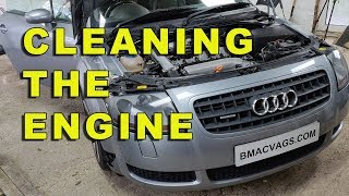 Cleaning and Degreasing The Audi TT Oily Engine [upl. by Royal]