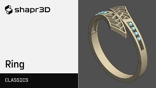 3D modeling a ring on iPad with Shapr3D [upl. by Harod]