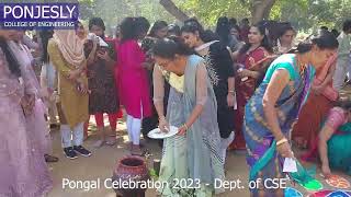 Pongal Celebrations 2023  CSE  Ponjesly College of Engineering [upl. by Akienom]