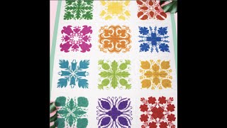 OESD 12940 Hawaiian Quilt In the hoop Class [upl. by Notwen]